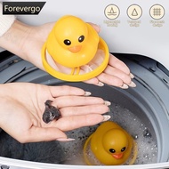 FOREVERGO 1Pc Yellow Duck Reusable Washing Machine Filter Bag Floating Lint Hair Catcher Pet Hair Remover Dirt Collection Mesh Laundry Ball Cleaning Tools B5T6