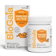 BioGaia Immune Active Kids | Probiotic + Vitamin D | for Digestive & Immune Health | Ages 3+ | Aller