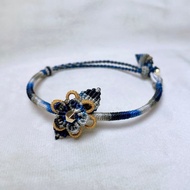 重華手工編織花朵可開口式腳鏈