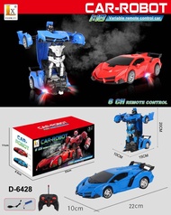 Mobil Remot RC Transformasi Robot Mainan Anak Laki-laki Mainan Luar Ruangan Mobil Remot Jadi Robot U