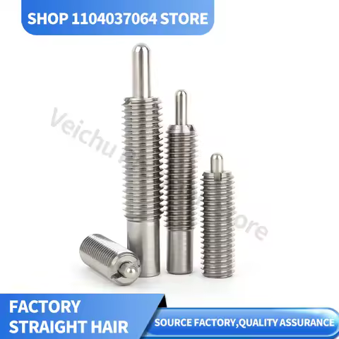 VCN515-S Threaded Spring Loaded Nose Plungers Stainness Steel Pins Spring Plungers M3/M4/M5/M6/M8/M1