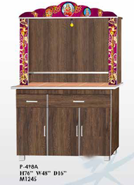 Ready-Fixed Sri Ranganathaswamy Altar Indian Prayers Cabinet / Hindu Prayer Cabinet / Cabinet Sembay