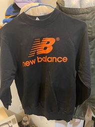 New balance 黑色衛衣 橘色 尺寸160 男性 女性