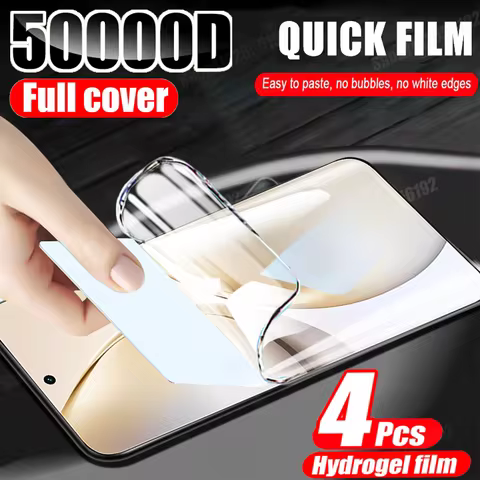 4PCS Hydrogel Film For Realme 15 14 13 12 11 Pro Plus Screen Protector For Realme GT 8 Pro GT 7T 6T 