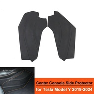 For Tesla Model Y 2024 HW4.0 Interior Accessories Center Console Side Wall Anti-kick Protector Cover