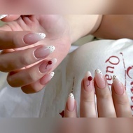 Hand-covered nails, Nailbox designed with 2-color nail tips A206