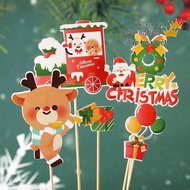 Set of Christmas themed paper cake decorations, Christmas cake decorations, Christmas cake designs