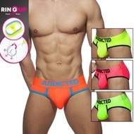 【ADDICTED 】NEON COCKRING SWIMDERWEAR 螢光三角泳內褲 囊袋提環三角泳褲 -AD917
