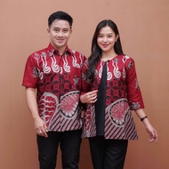 Hem Batik Couple Atasan Blus Bolero Modern Kekinian New Realpict / Gamis / Kemeja/ Batik Pria Wanita