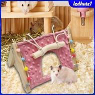 [Lzdhuiz1] Hamster Hideout Pink Princess Nest Hamster House for Ferrets Chinchilla Rat
