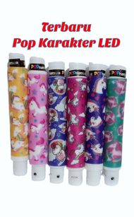 TERBARU POP LIGHT KARAKTER LED/ Mainan Viral Pop Tube Light LED Fidet 2023