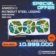 Asrock RX 7600XT Steel Legend 16GB OC Video Card [NEW]