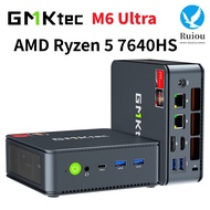 GMKtec M6 Ultra AMD Ryzen 5 7640HS Mini PC 2*DDR5 2*M.2 PCIe SSD WiFi6 BT5.2 2*2.5G Lan 2*Fan Deskto