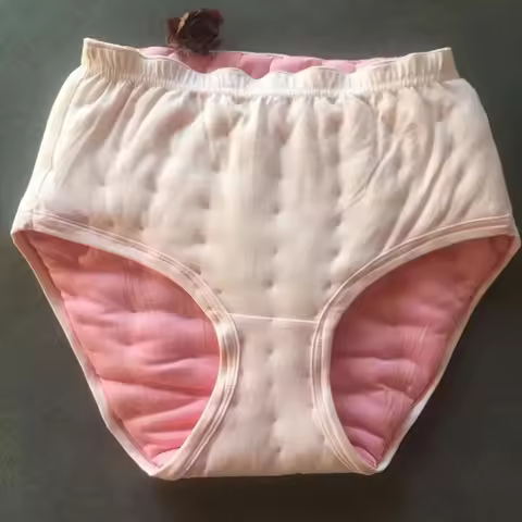 Women Puffy Leek Proof Panties Briefs Cotton Blended Puffy Big Shape ABDL