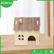 [Ababixa] Hamster Wood House Hideout Hamster Hut for Mice Dwarf Hamsters Small Pets