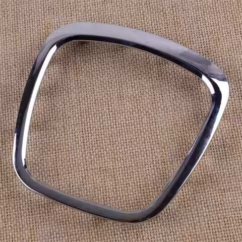Chrome ABS Steering Wheel Center Logo Cover Trim Frame Fit for Audi A3 A4 A5 A6 A8 Q5 Q7