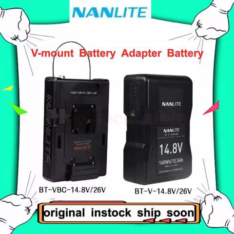 Nanguang Nanlite BT-VBC-14.8V/26V V-mount Battery Adapter Battery For Forza 500 MixPanel 150/60 Forz