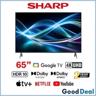 Sharp 4TC65HJ6000X 65" 4K UHD Google Smart TV