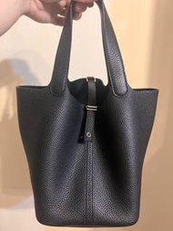 H p22 Hermes Picotin 22 P22黑銀 full set Z stamp