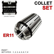 Collet Package ER 11 Set 8 Arbor Chuck ER11 Milling Adapter Endmill CNC