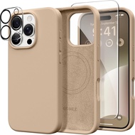 GONEZ Magnetic untuk Sarung iPhone 16 Pro Max, Serasi dengan MagSafe, Sarung Silikon Cecair, dengan 
