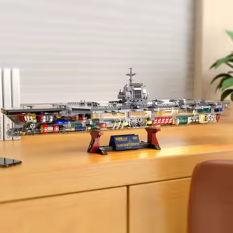 Feimi Sam Fujian aircraft carrier model assembly building blocks, high difficulty, huge boy aircraft