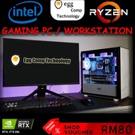 FULL SET BUDGET GAMING PC / CUSTOM PC / INTEL / RYZEN / NVIDIA RTX GTX / CPU PUBG GTAV DESKTOP 3050 
