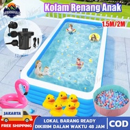 (Free Pompa Set) Kolam Renang Anak Jumbo/Kolam Renang 1.2/1.5 Meter / Kolam Renang Anak Jumbo Murah 
