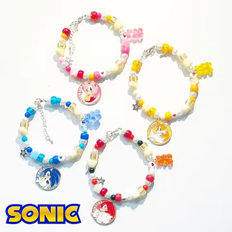 Sonic, Amy Rose, Tails & Knuckles Inspired Matching Bracelets - Handmade BFF/Couple Jewelry, Cute Ca