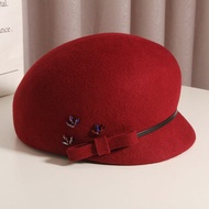 Mũ Nồi Thời Trang Sành Điệu Phong Cách Anh Nữ Len Mũ Tròn Thoải Mái Mũ Tròn Áo Mũ Mùa Thu Mùa Đông M