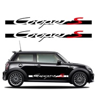 Pelekat Sisi Pintu Kereta untuk MINI Cooper S JCW R55 R56 F55 F56 F57 F60 R60 R61 F54 Stiker Hiasan 