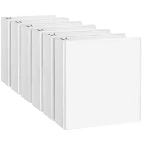 2 Inch D Ring Binders 3 Ring Binder Fit US Letter Size Paper Slant D Ring View Binder with 2 Pocekts