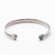 [North Works] Turquoise Silver Shell Bracelet Sterling Silver Bracelet Bracelet 925 Silver Japanese 
