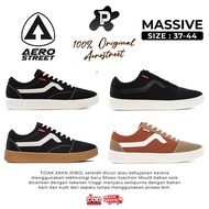 Aerostreet 37-44 Massive 2.0 Low Black/White / Black/Black / Black/Gum / Merah Bata Coklat - Sepatu