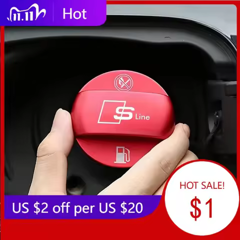 2025 Hot Car Fuel Tank Cap Alloy Refuel Box Decoration Cover For Audi A8 A7 A3 Q5 A4 A5 A1 A2 A6 Q1 