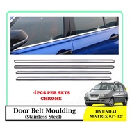 Hyundai Matrix 03' - 12' Window Trim Chrome Lining / Door Belt Moulding