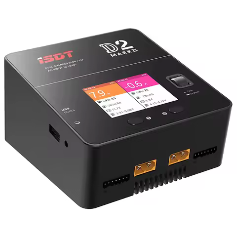 ISDT D2 Mark II 200W 24A Smart Balance Charger AC Dual Channel Output RC Charger For LiFe/Lilon/LiPo