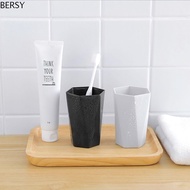 BERSY Bathroom Tumblers C0ffee Mug Milk Drinking Portable Reusable Plastic Drinkware Nordic Style He