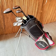 LAROUGE Golf Set Driver, Wood, U7 6-7-8-9-Pw-Sw, Putter & Stand Bag UniFlex Steel Shaft - PreOwned