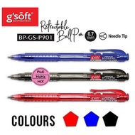G’Soft Retractable 0.7mm Ball Point Pen BP-GS-P901 (Red/Blue/Black)
