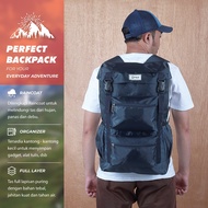 Tas Ransel Gunung Pria 45 Liter Terbaru Keren Anti Air Raincover Original Saingan Eiger Semi-Carier 