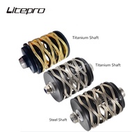 Litepro Rear Shock Steel /Titanium Axle Spring Suspension Rear Shocks Absorber For Brompton 3Sixty Folding Bike