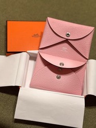 Hermes Calvi Duo 3Q Rose Sakura 櫻花粉 Card Holder