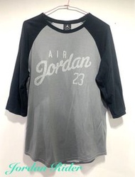 NIKE Air Jordan Raglan 3/4 Sleeve Shirt 喬丹 7分袖 七分袖 T恤 灰色 黑色 Tee