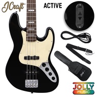 JCraft JB-2A Active 4-String Bass Guitar with Gibtronics J-Preamp / Shielding / Shielding