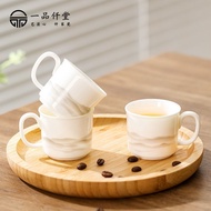 Tea Cup Suet Jade Tea Cup Tea Cup High-End Ceramic Tea Ceremony Tea Cup Master Cup Exquisite Afterno
