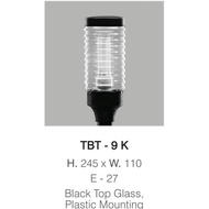 TBT 9 K GLASS GARDEN LAMP PILLAR 11 CM WATERPROOF OUTDOOR MINIMALIST