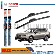 Bosch AEROTWIN Wiper Blade Set for Subaru Outback (B15) 2015-Present (26/16)
