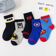5 Pairs Boy Children's Socks 4-8yr old Cotton Sport/Cartoon Cute Socks Comfortable Stink Prevention