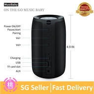 Bluetooth Speaker,MusiBaby Speaker, Waterproof,Wireless Speakers,Dual Pairing, Bluetooth 5.0,Loud St